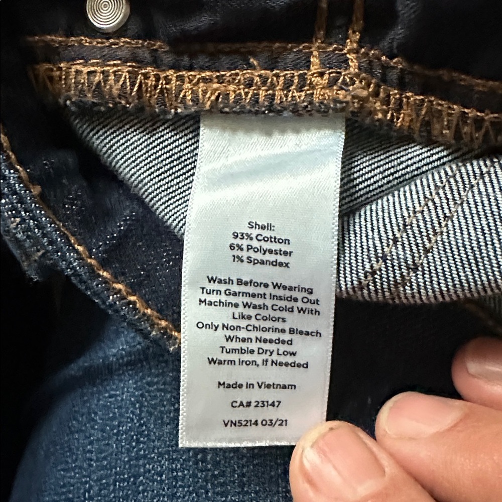 Talbots Dark Blue Denim Slim Ankle Jeans - Picture 7 of 7
